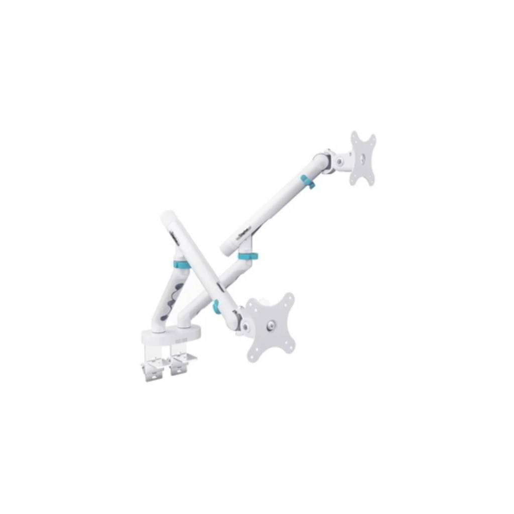 [11008685] DIGITUS Bras support design pour 2 écrans, avec pince, blanc