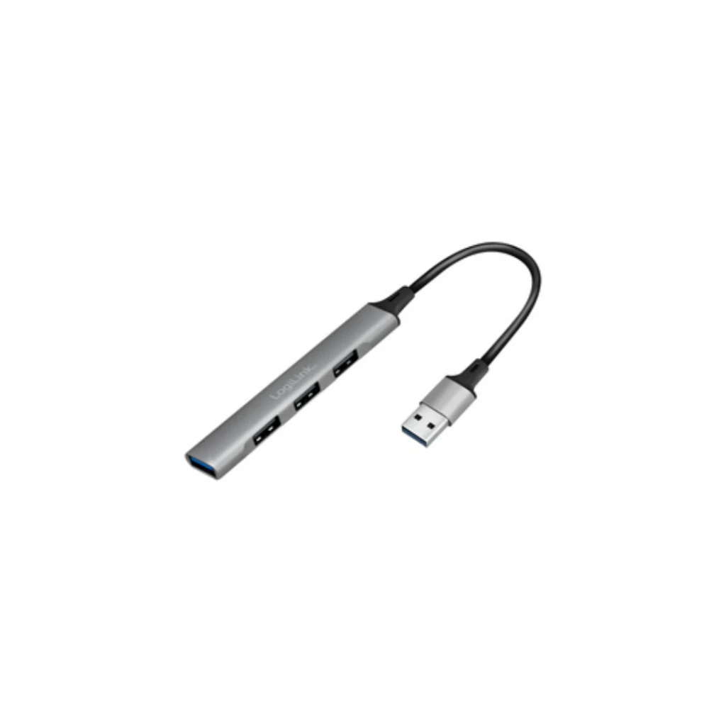 [11117649] LogiLink Slim Hub USB 3.0, 4 ports, boîtier aluminium, gris
