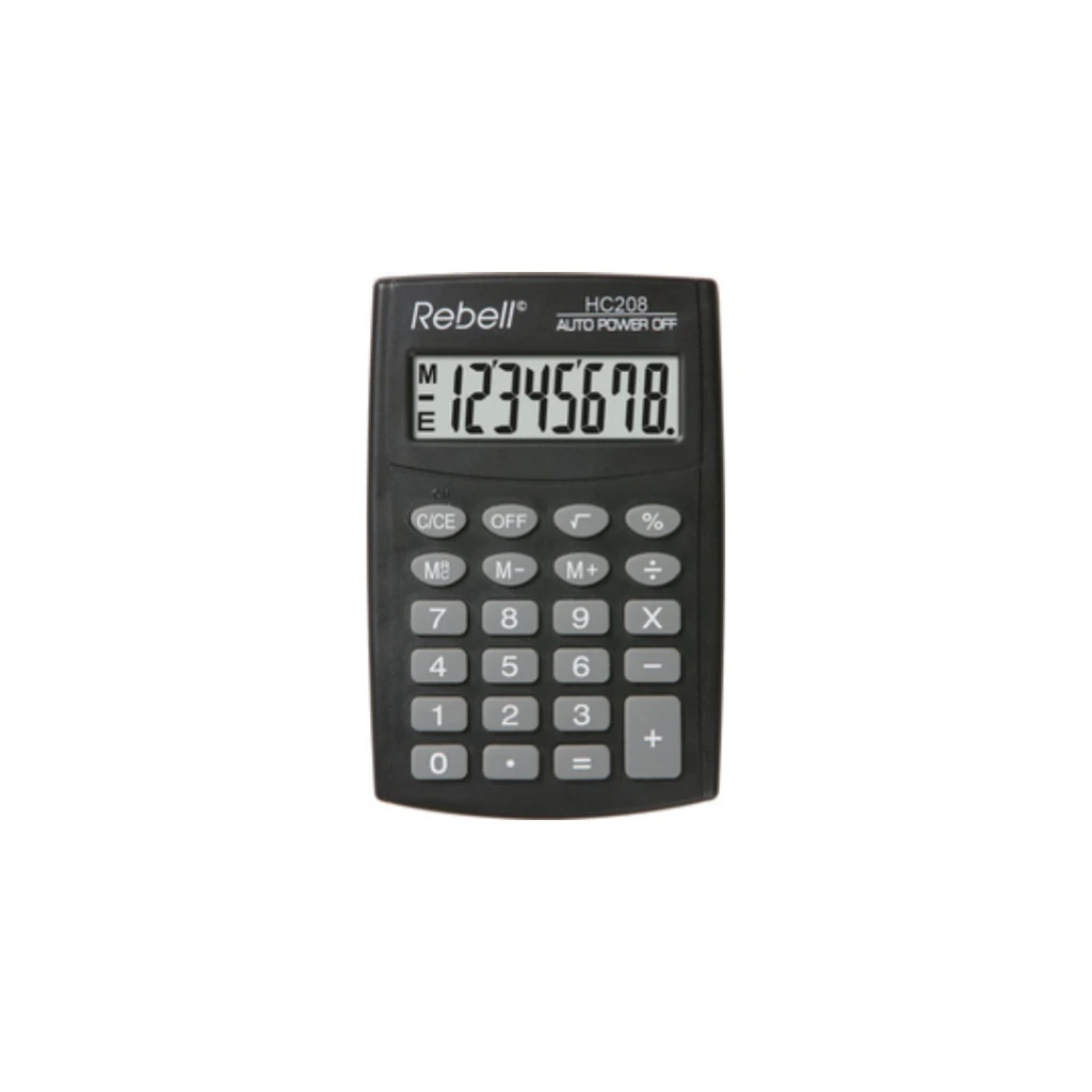 [5216151] Rebell Calculatrice de poche HC 208, noir