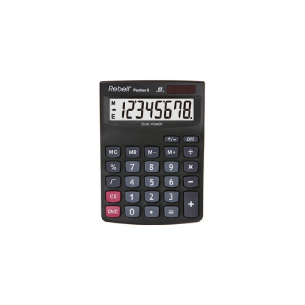 [5216165] Rebell Calculatrice PANTHER 8 BX, 8 chiffres, noir
