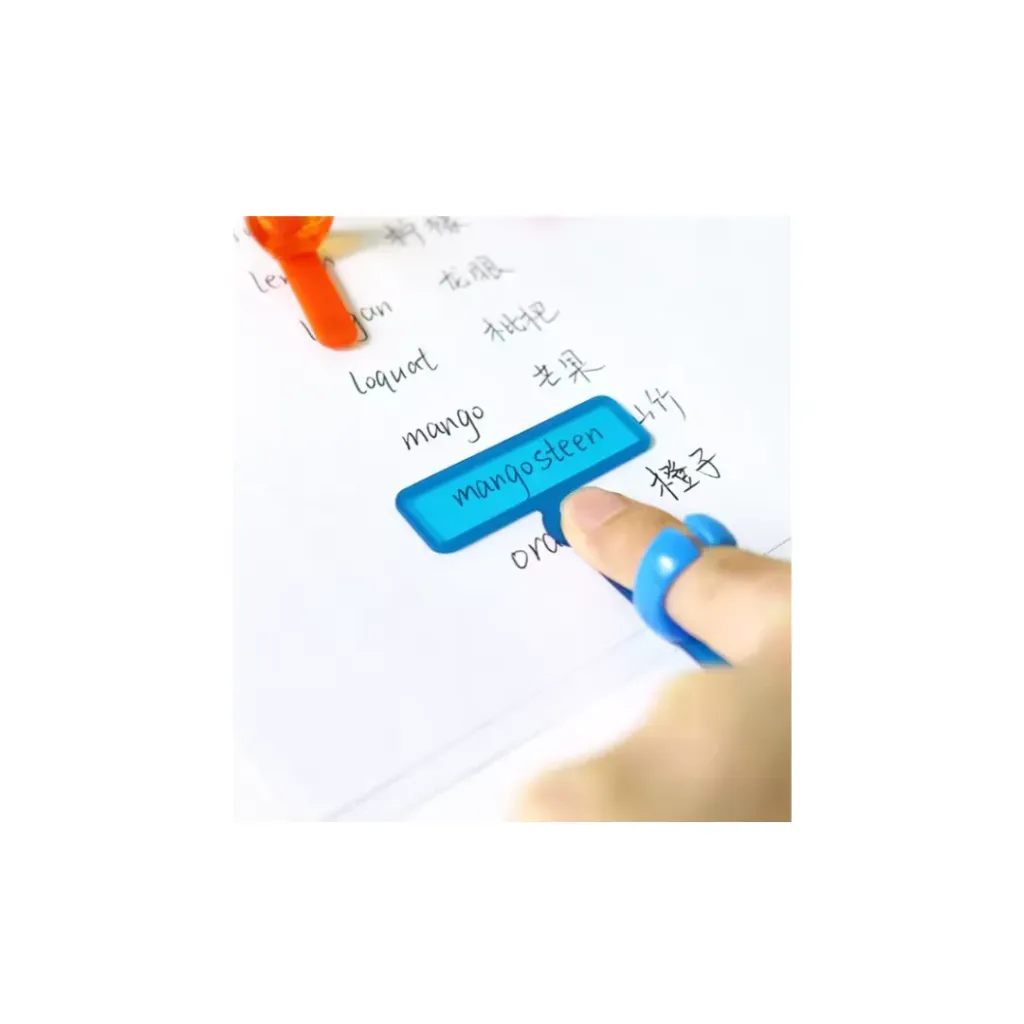 Bandes de lecture guidées par les doigts