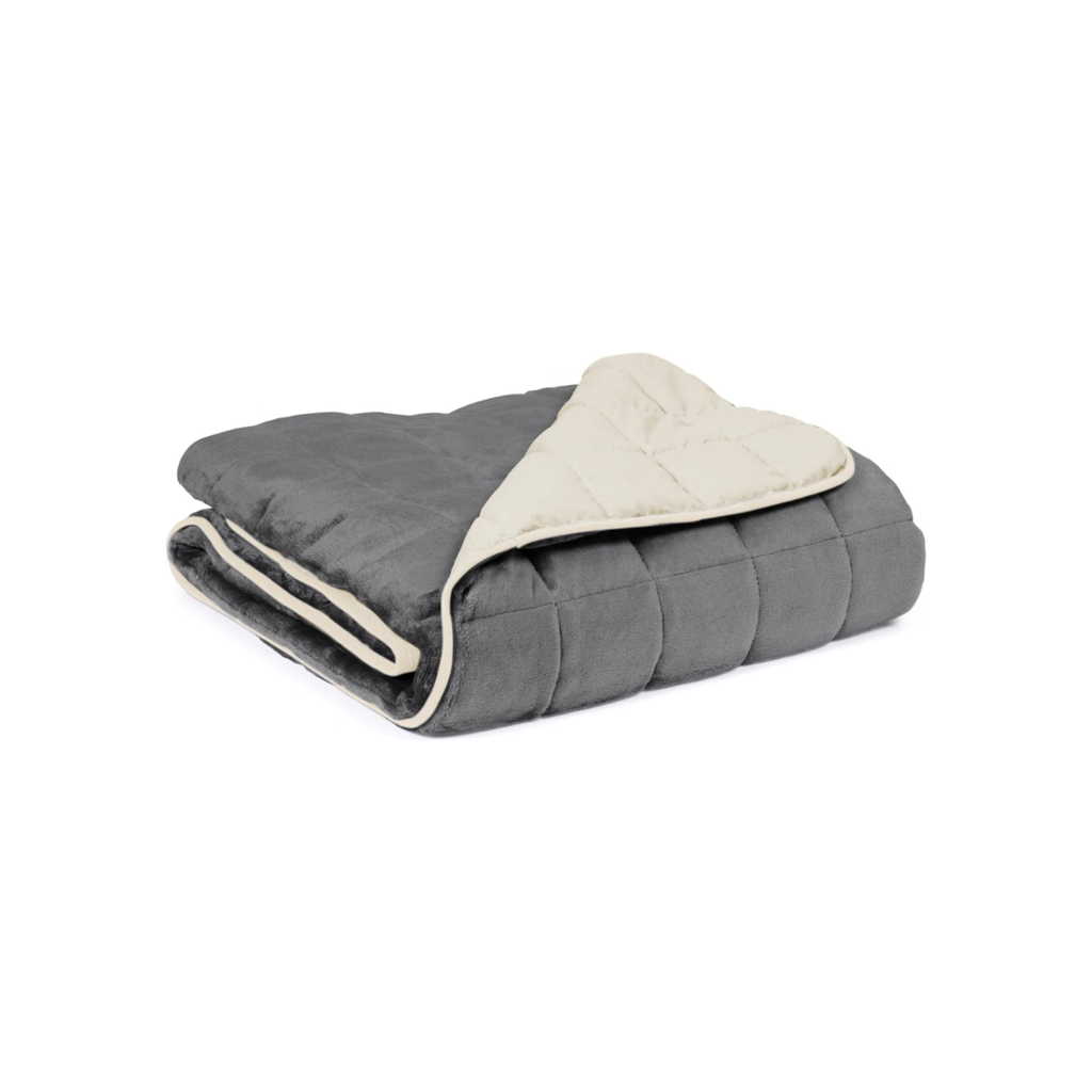 Couverture lestée 150x200 cm Celeste Bicolore Gris et crème 7 kg