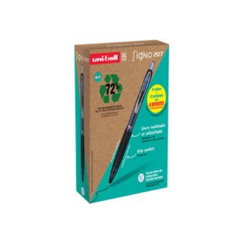 Uni-ball Gel-Tintenroller SIGNO 207E, VALUE PACK, Schwarz