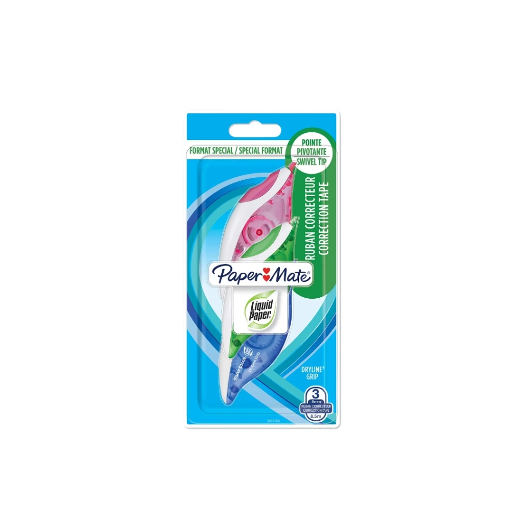 [5129520] Paper:Mate Ruban correcteur DRYLINE GRIP, blister de 3